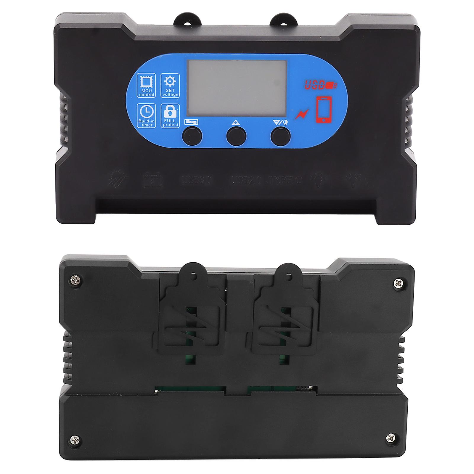 40A Solar Charge Controller with Dual USB Type-C Fast Charging