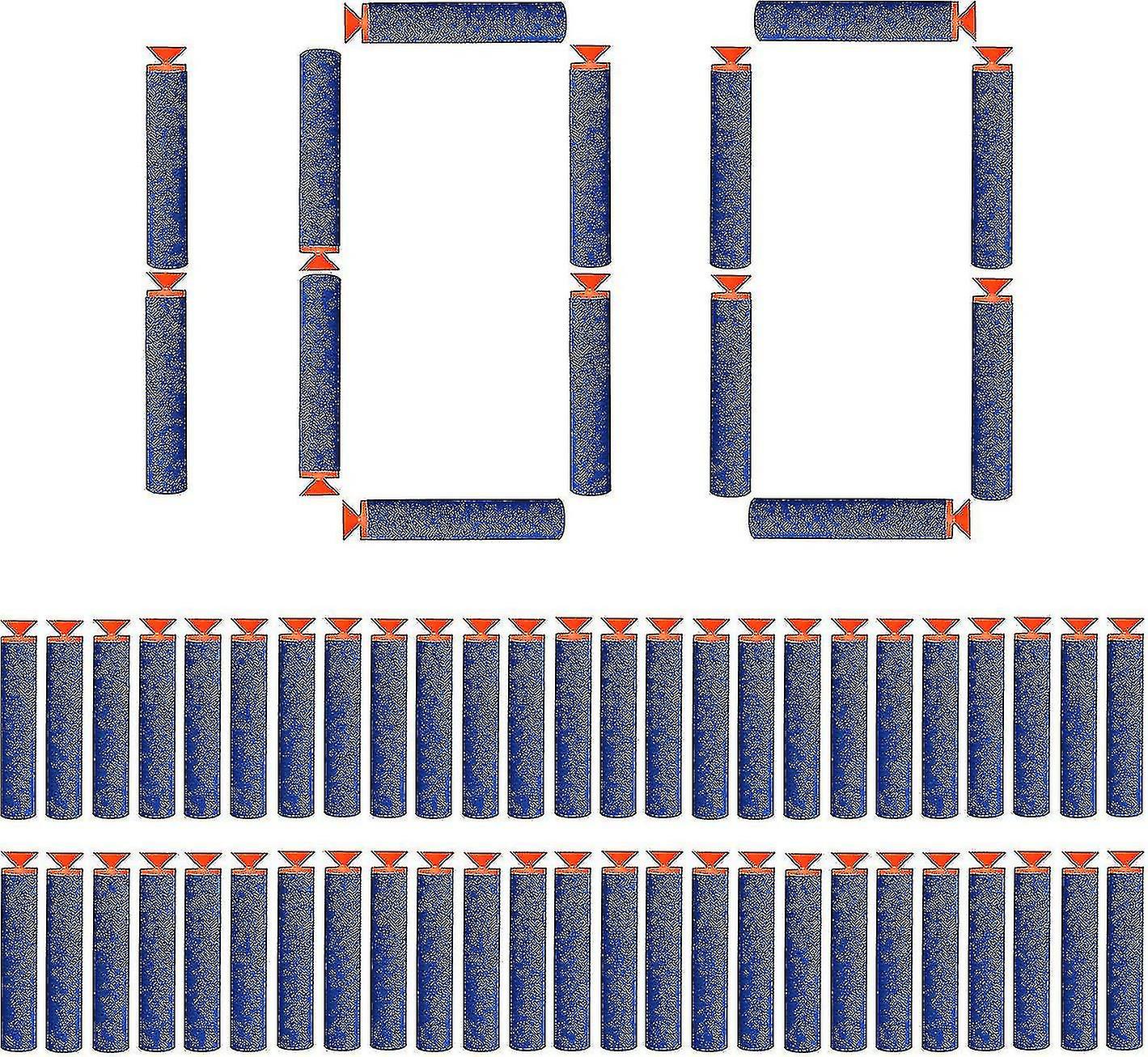 100 stykker 7,2 cm sugekopp dart påfyll kuler skum piler tilbehør for Nerf N-strike Elite-serien (sugekopp)