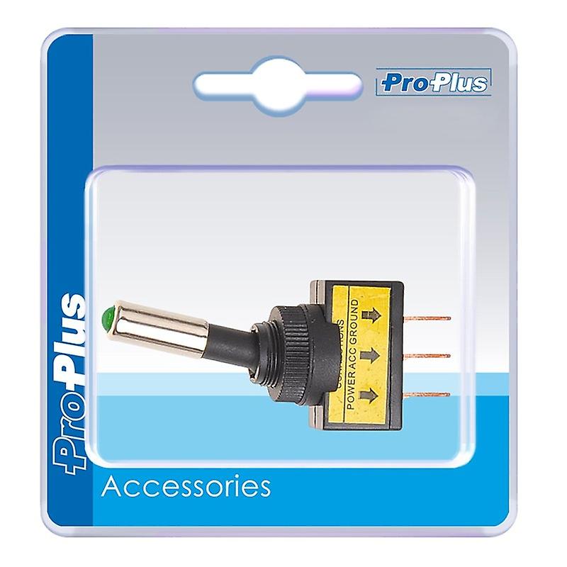 Rocker switch LED green 12V-max. 20A in blisters