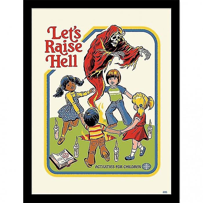 Steven Rhodes Lets Raise Hell Framed Poster