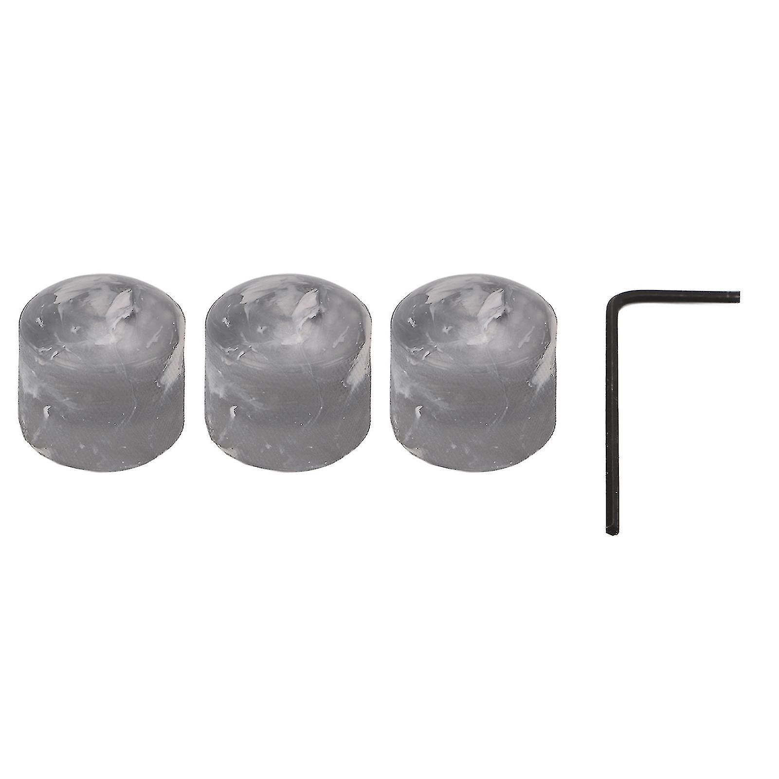 3Pcs Grey Electric Guitar Knob String Potentiometer Controller Accessory Kit