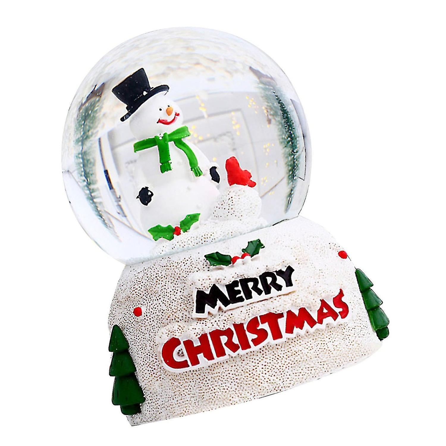 -テーマ別LEDガラスボール雪だるまのおもちゃデスクトップデコレーションギフト用