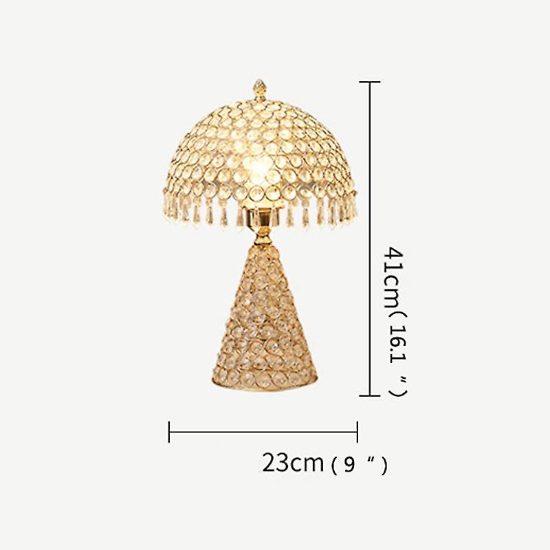Nordic Bedside Table Light Crystal Creative Mushroom Led Lampe Skrivebord Til Hjem Bryllup Værelse Dekoration Soveværelse