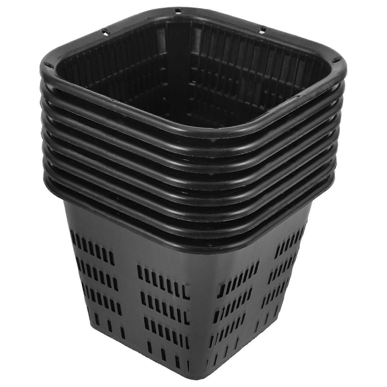 8Pcs Hydroponic Net Pots Baskets for Hydroponics Slotted Mesh Net Cups Reusable Plastic Net Pots