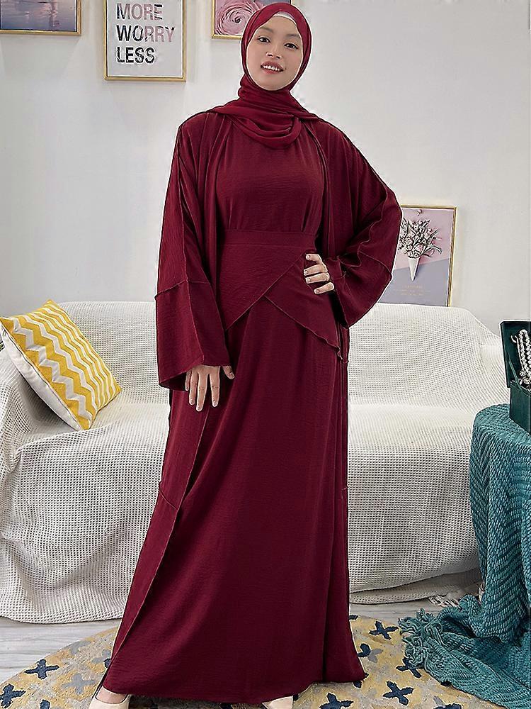 Eid Morocco Muslim Dress Women Abaya 3 Piece Set Kaftans Evening Dresses  Woman Dubai Turkey Islam Long Dress Robe Femme Vestidos | Fruugo ZA
