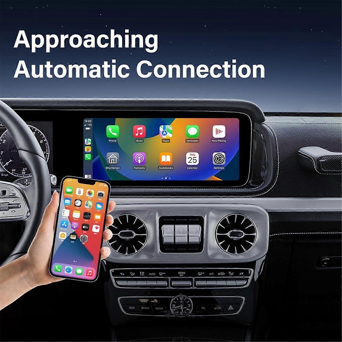 Wireless Carplay Adapter Convert Wired CarPlay to Wireless Carplay Adapter for IOS 10+ and for Android Auto,A