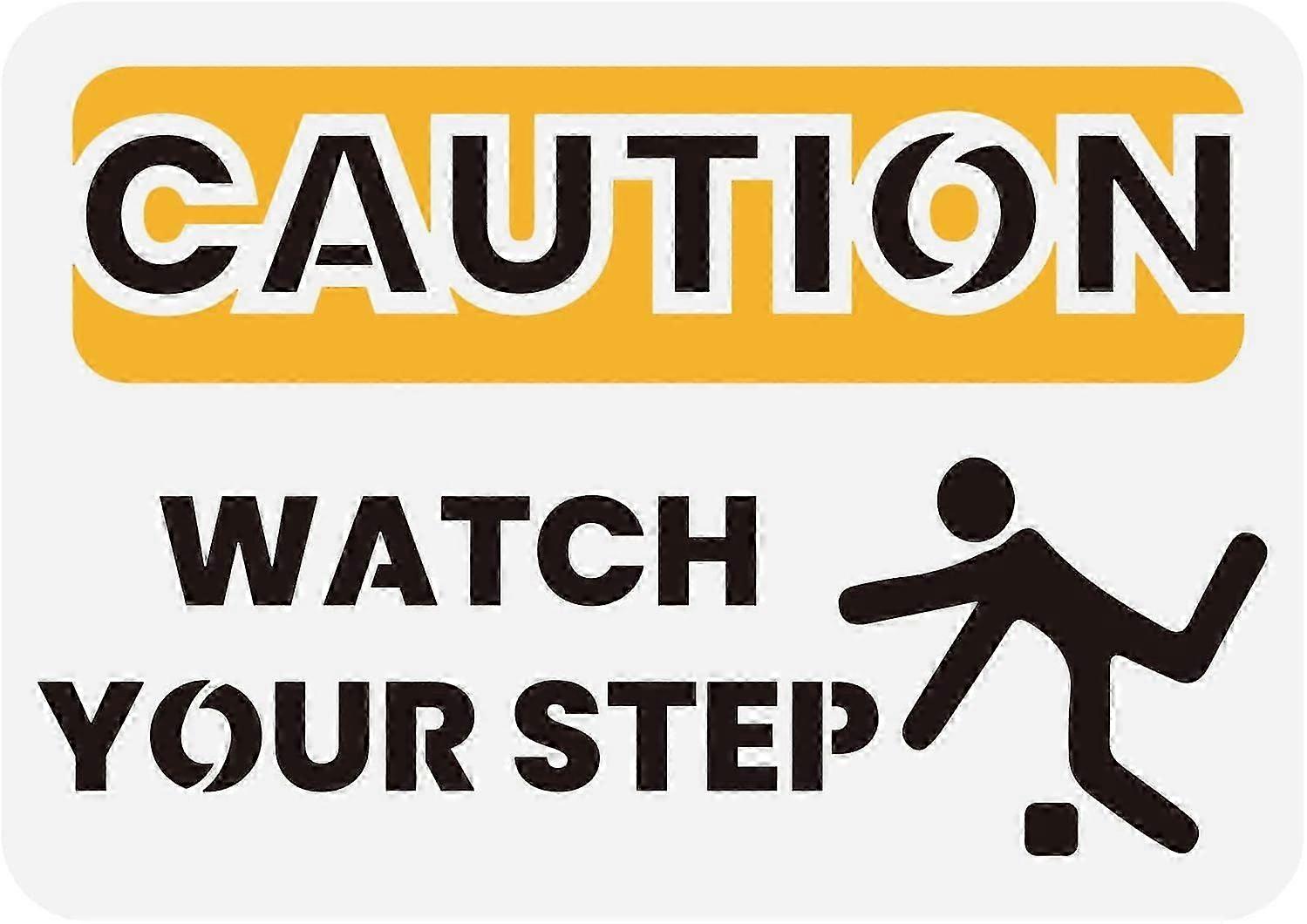 Caution Watch Your Step Sign Stencil 8.3x11.7inch Mind Your Step Pattern Drawing Template