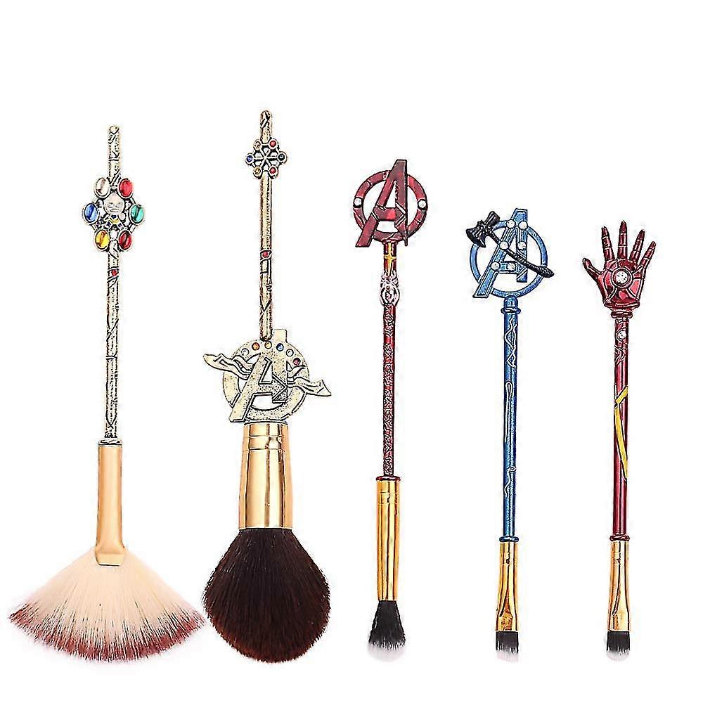 Classic Retro Movie Makeup Brushes (5pcs Marvel)