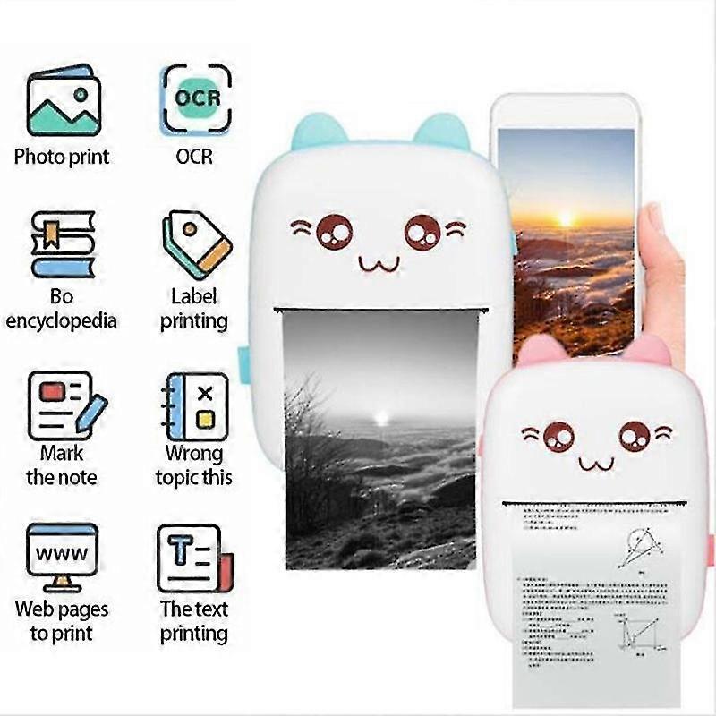 Portable Thermal Printer Photo Picture Label Bluetooth Printer For Mobile Phone