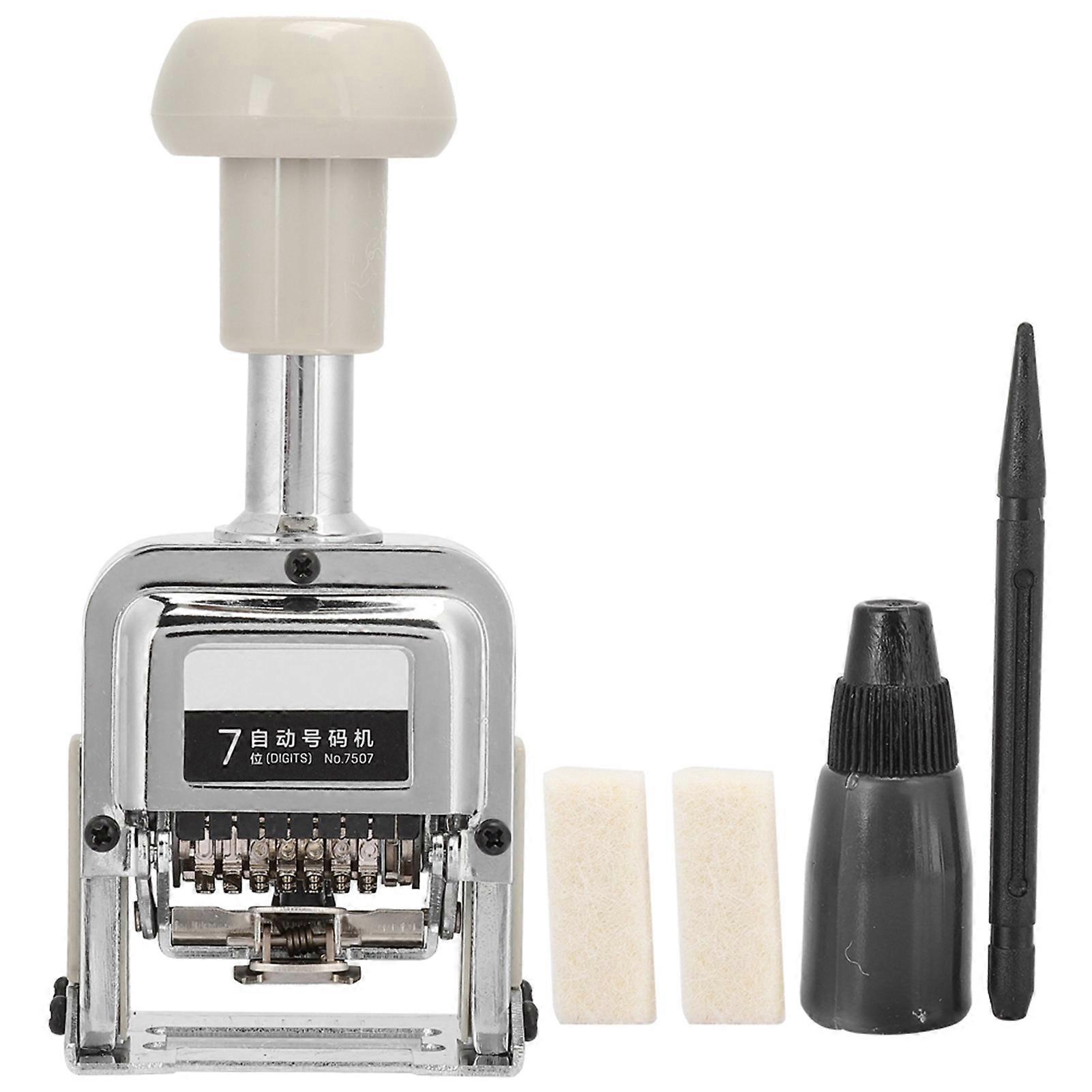 Numbering Machine Office Equipment School Supplies Automatic Transposition 7-Numder Seal