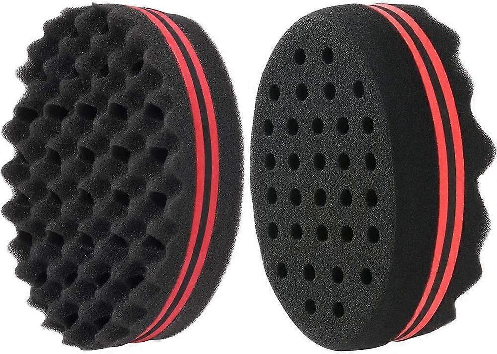 Spons haarborstel, 2 stuks krul spons magische twist, wave kapper haar borstel spons, afro krul spons, angst locking twist kapper tool voor Afro Coil Ha