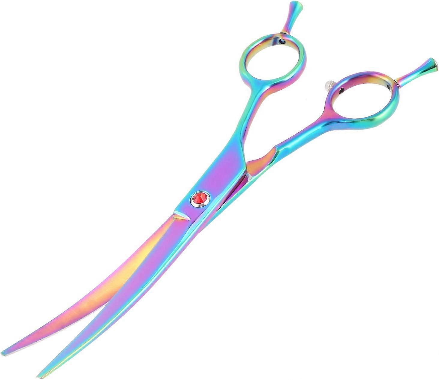 Dog grooming set - 3 pairs of scissors 17.8: rounded, cutting and thinning - Comb - Professional