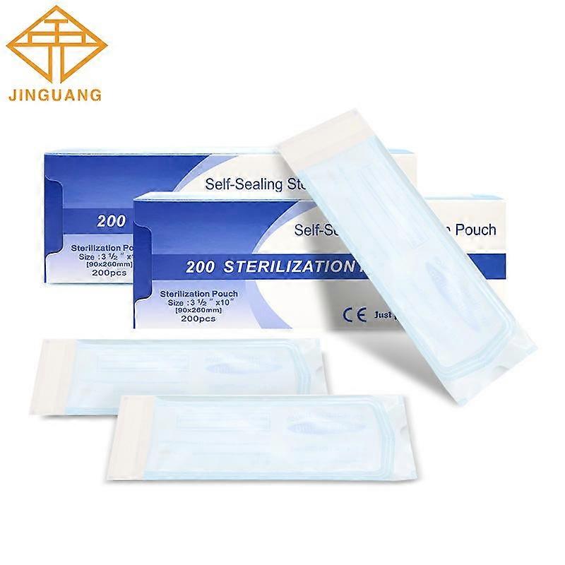 200 قطعة / العبوة أكياس تعقيم ذاتية الختم أكياس تعقيم الأوتوكلاف حقيبة لمستهلكات عيادة أدوات طب الأسنان