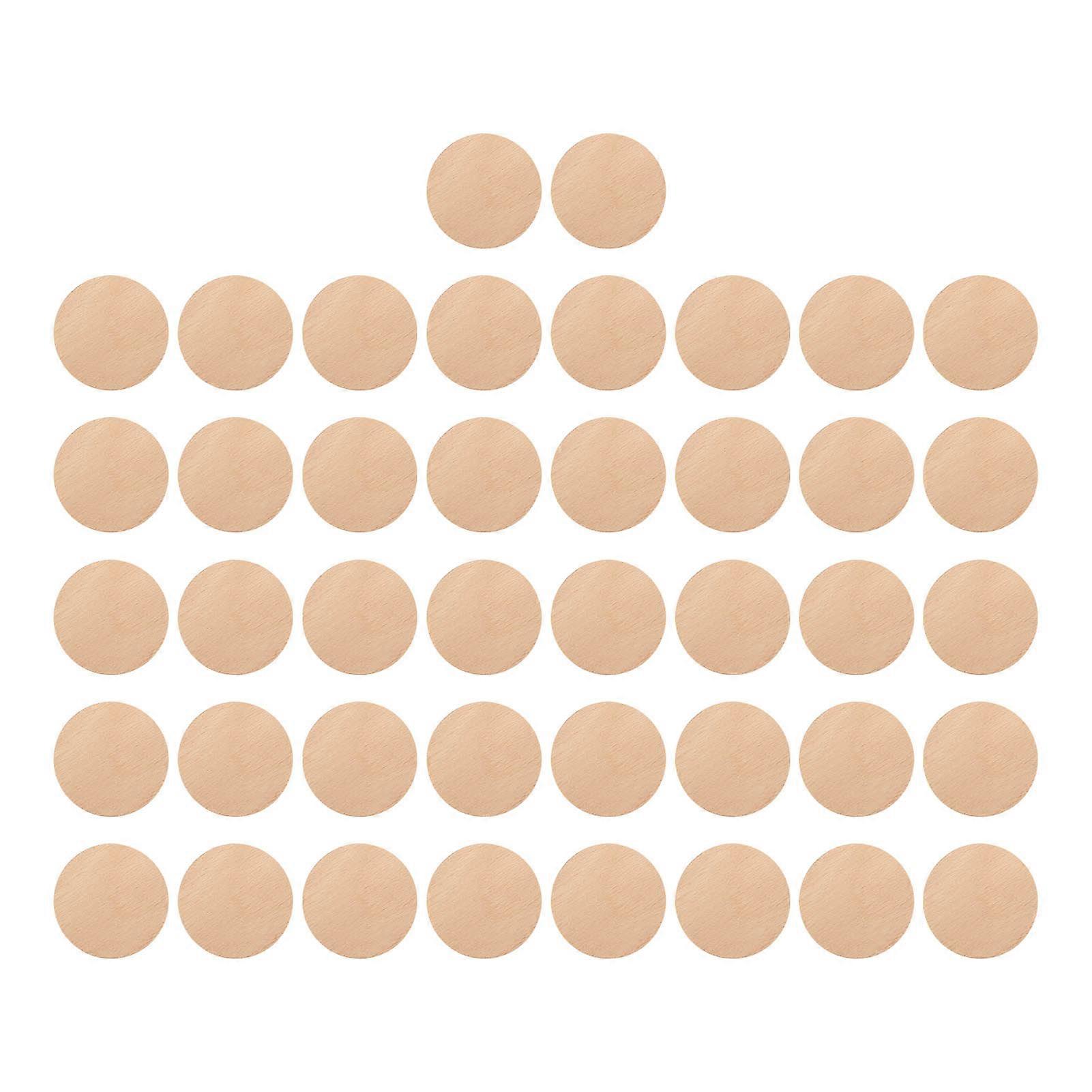 50Pcs Rond Découpes En Bois Non Fini Lisse Durable Robuste Hêtre Naturel Sans Danger Non Toxique Cercles En Bois YEMAA