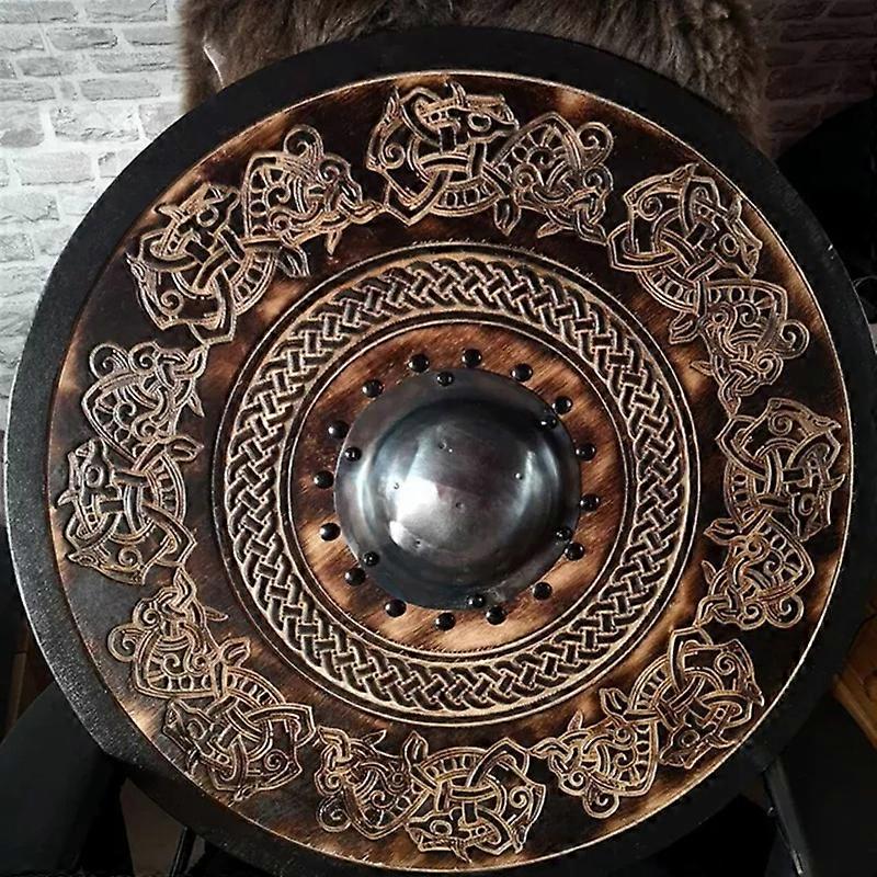 Viking Shield 30CM Træ Shield Indretning Træ Shield