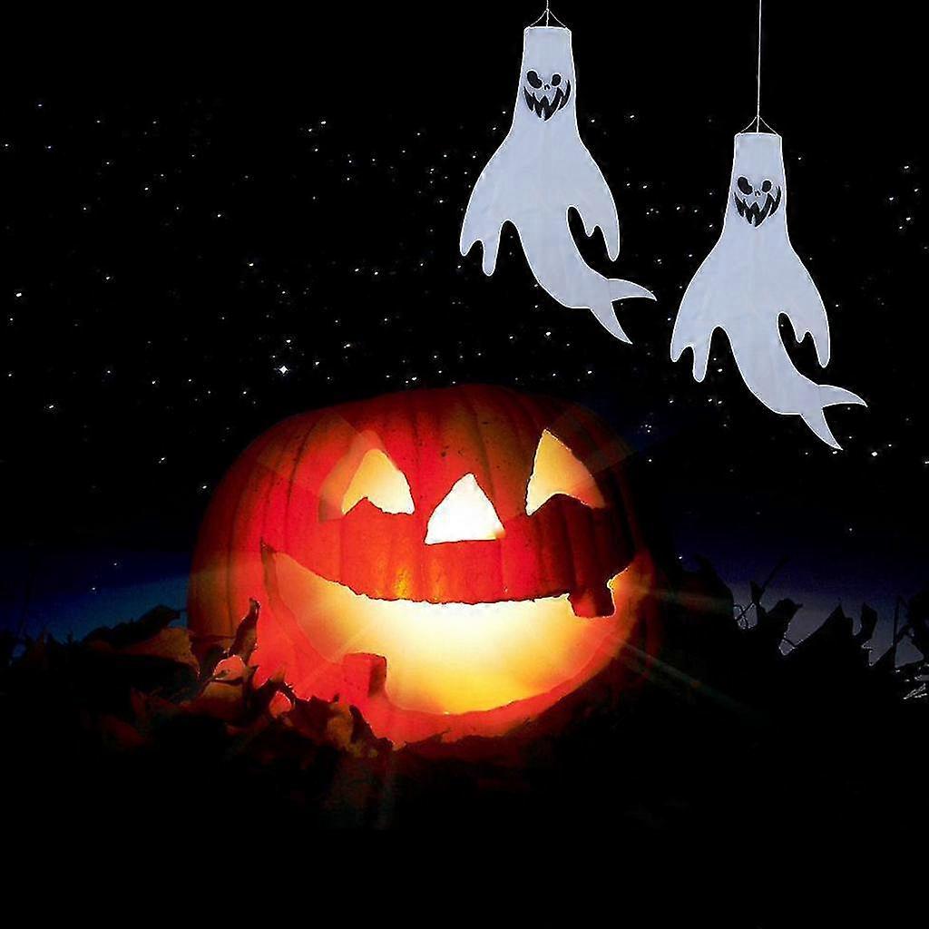Halloween Windsock Ghost Face Windsock Ghost Windsock Flag 110cm-e