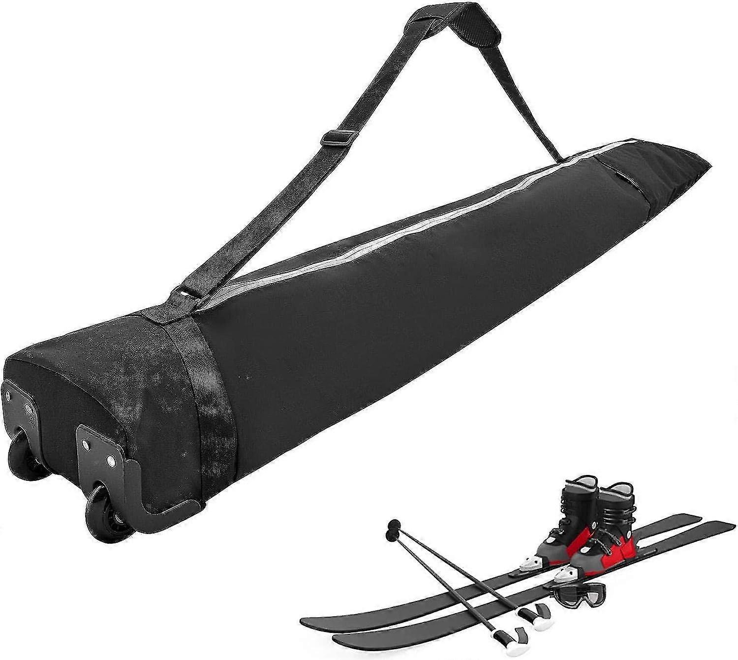 תיק סנובורד לנסיעות - תיק סנובורד עם גלגלים עם הגנה מרופדת 360 - ציוד סנובורד מתקפל מתאים ללוח, כריכות, מגפיים, ז'קט
