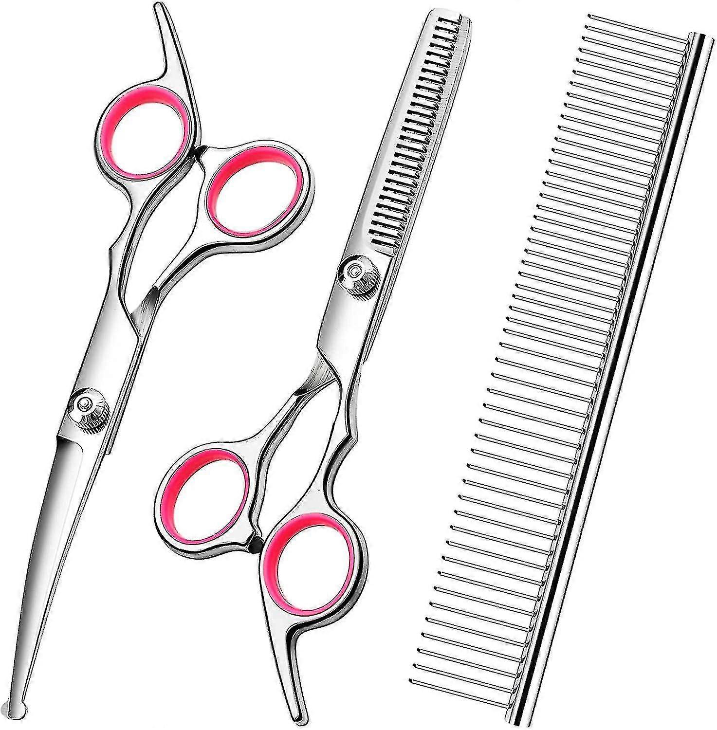 Dog Ging Scissors Kit With Safety Round Tipsless Steel Dog Ging Shears Set