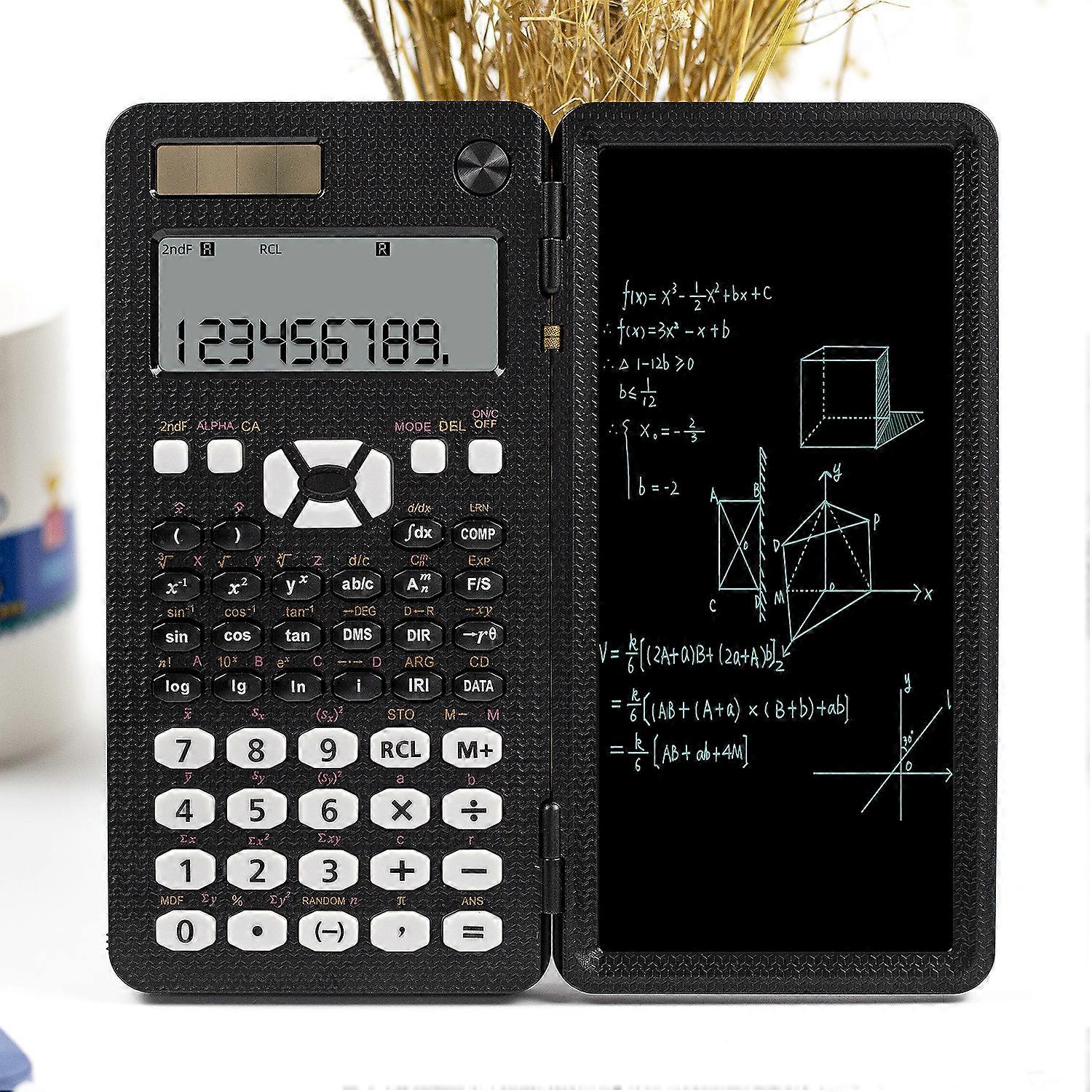 Scientific Calculator with Wordpad, upgraded 991MS Solar LCD Scientific Calculator Notepad, 349 features, professional foldable calculator for student