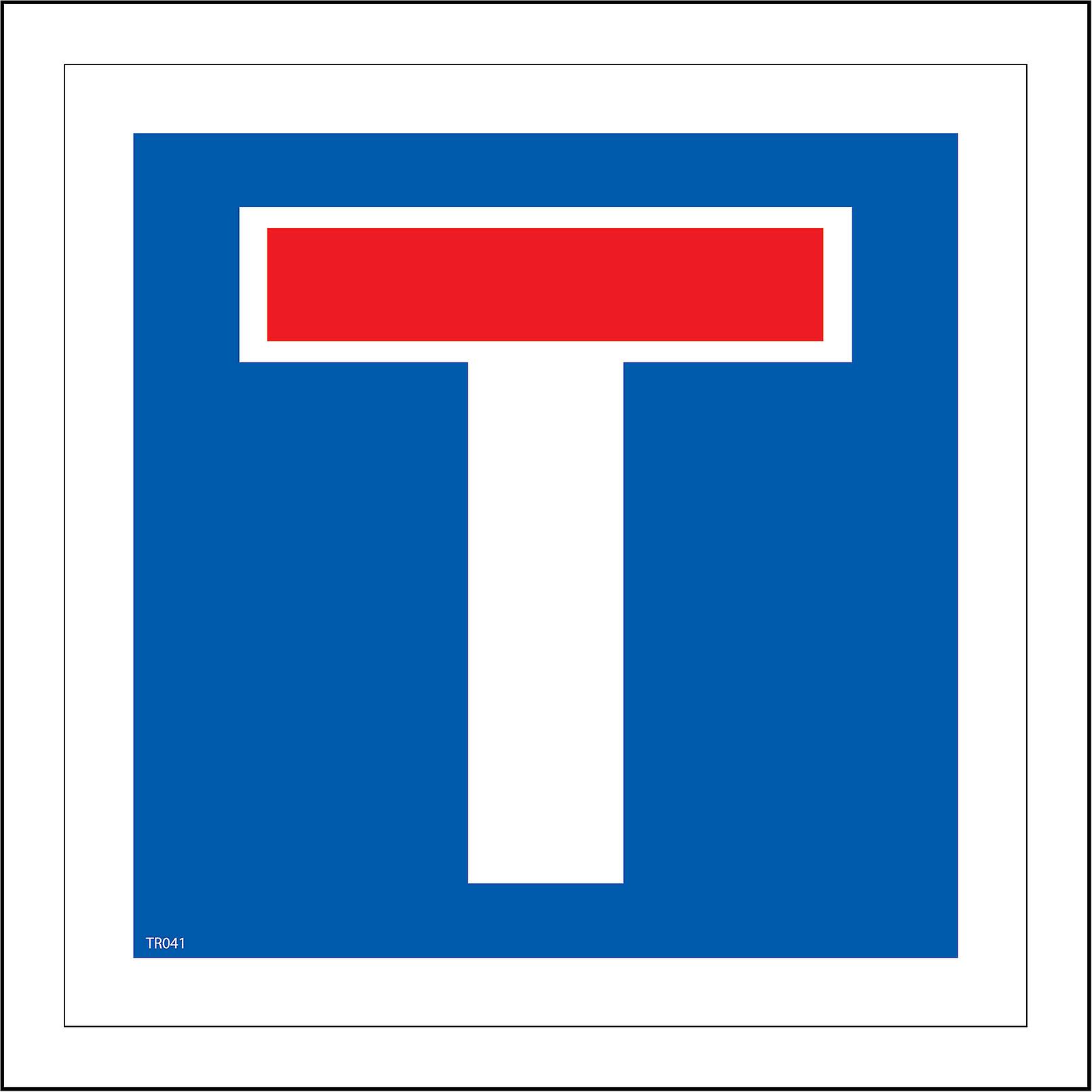 TR041 No Through Road Sign with Dead End
