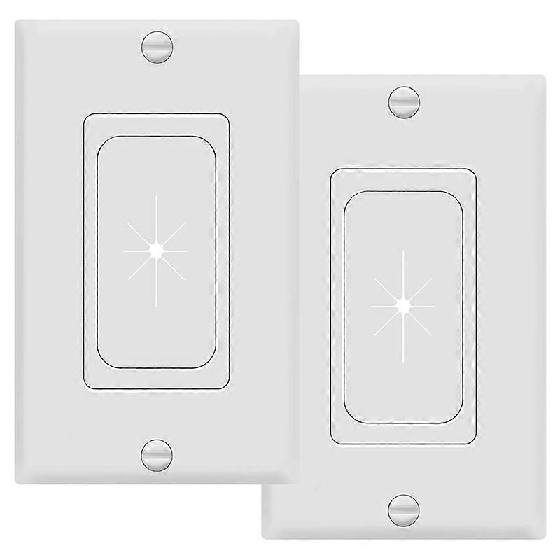 Flexible Rubber Wall Grommet Insert With Decorator Wall Plate  1-Gang Pass Through Plate For Low-Voltage Cables