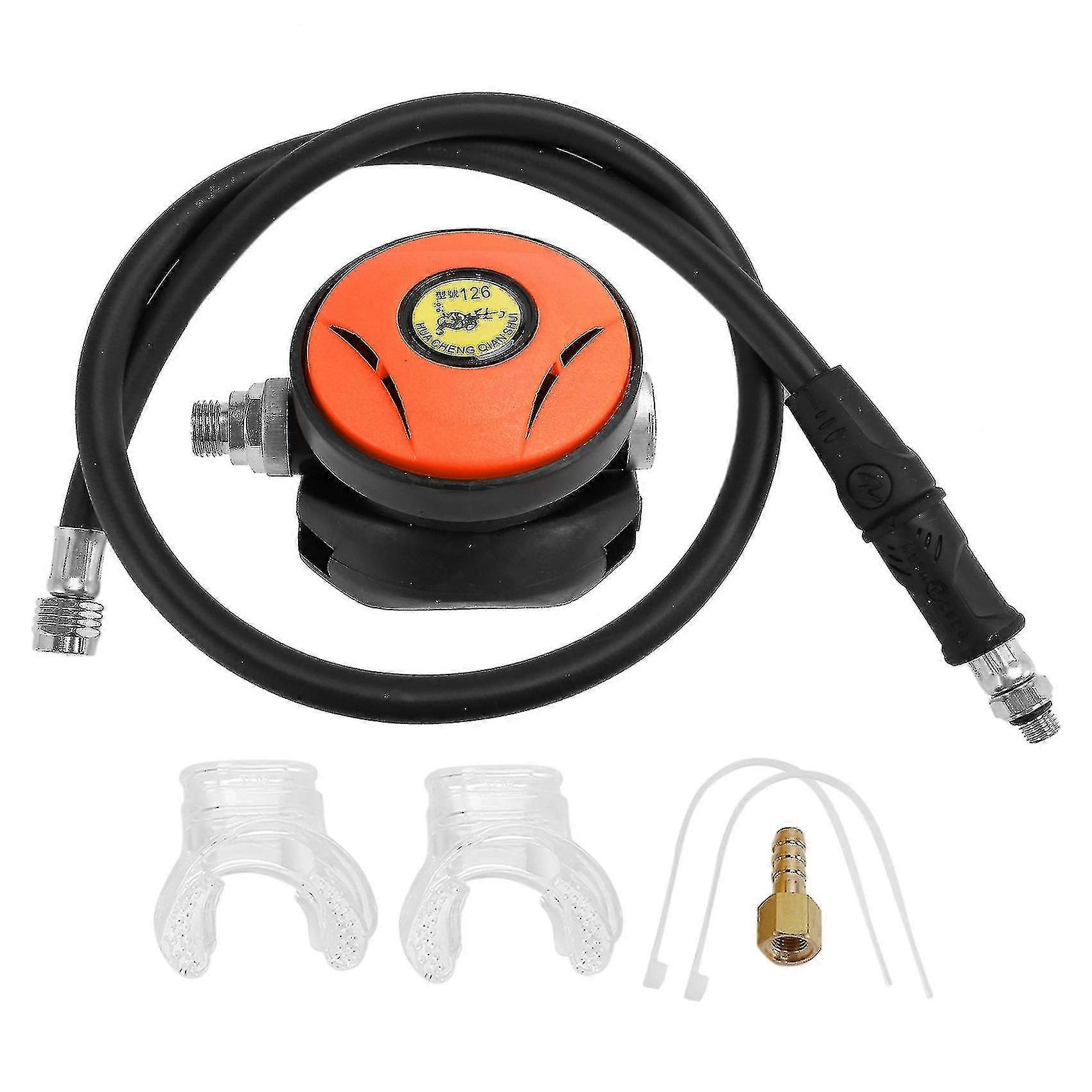 Diving 2nd Stage Regulator Underwater Scuba Dive Hose,orange+black