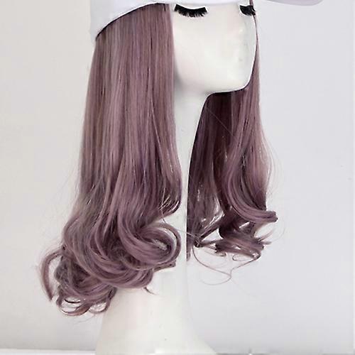 8261W Hat Wig Short Pear Roll Detachable Wig Hat