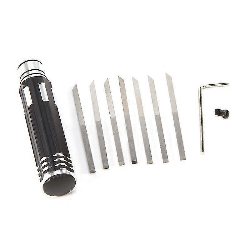 Model Scriber Carved Scribe Line Hobby Cutting Tool Chisel + 7 Blade Tools For Gundam Resin Model R