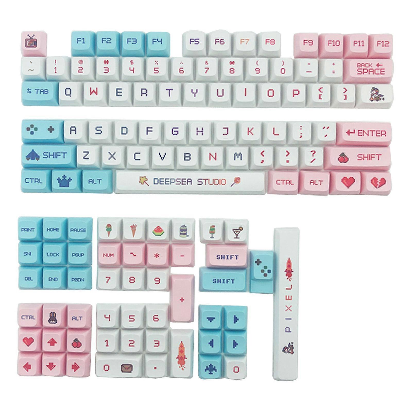 126 Keys PBT Dye Sublimation Keycaps for Mechanical Gaming Keyboard MX Switches