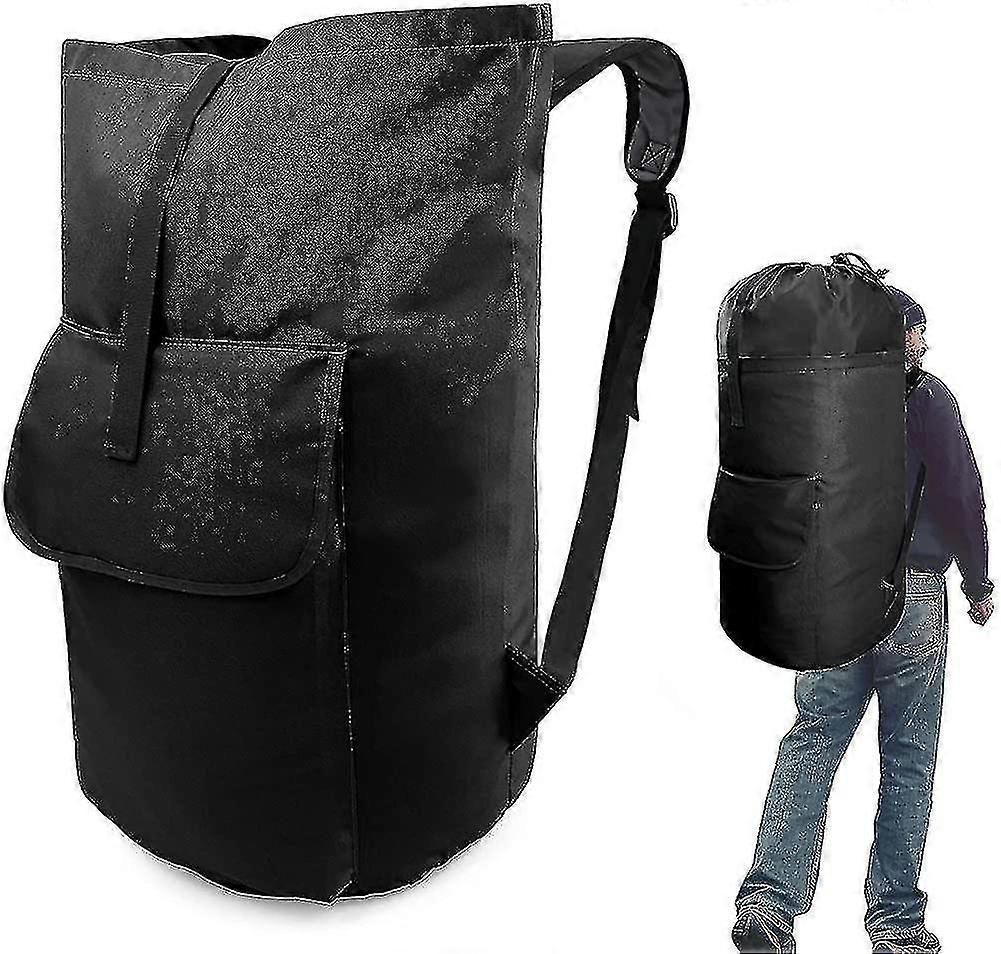 Laundry Bag Extra Large 115l Black Laundry Backpack With Padded Shoulder Strap