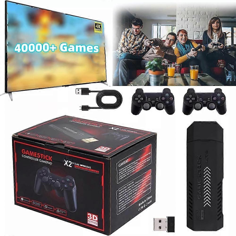 X2 Plus 64G 30000 Game GD10 Pro 4K Game Stick 3D HD Retro Video Game Console Wireless Controller TV 50 Emulator For PS1/N64/DC-S