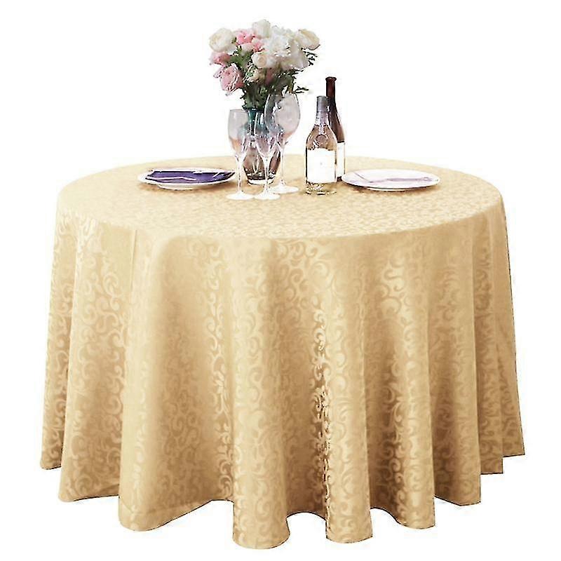 Tablecloth Tear Resistant No Fading Polyester Washable Round Tablecloth for Kitchen
