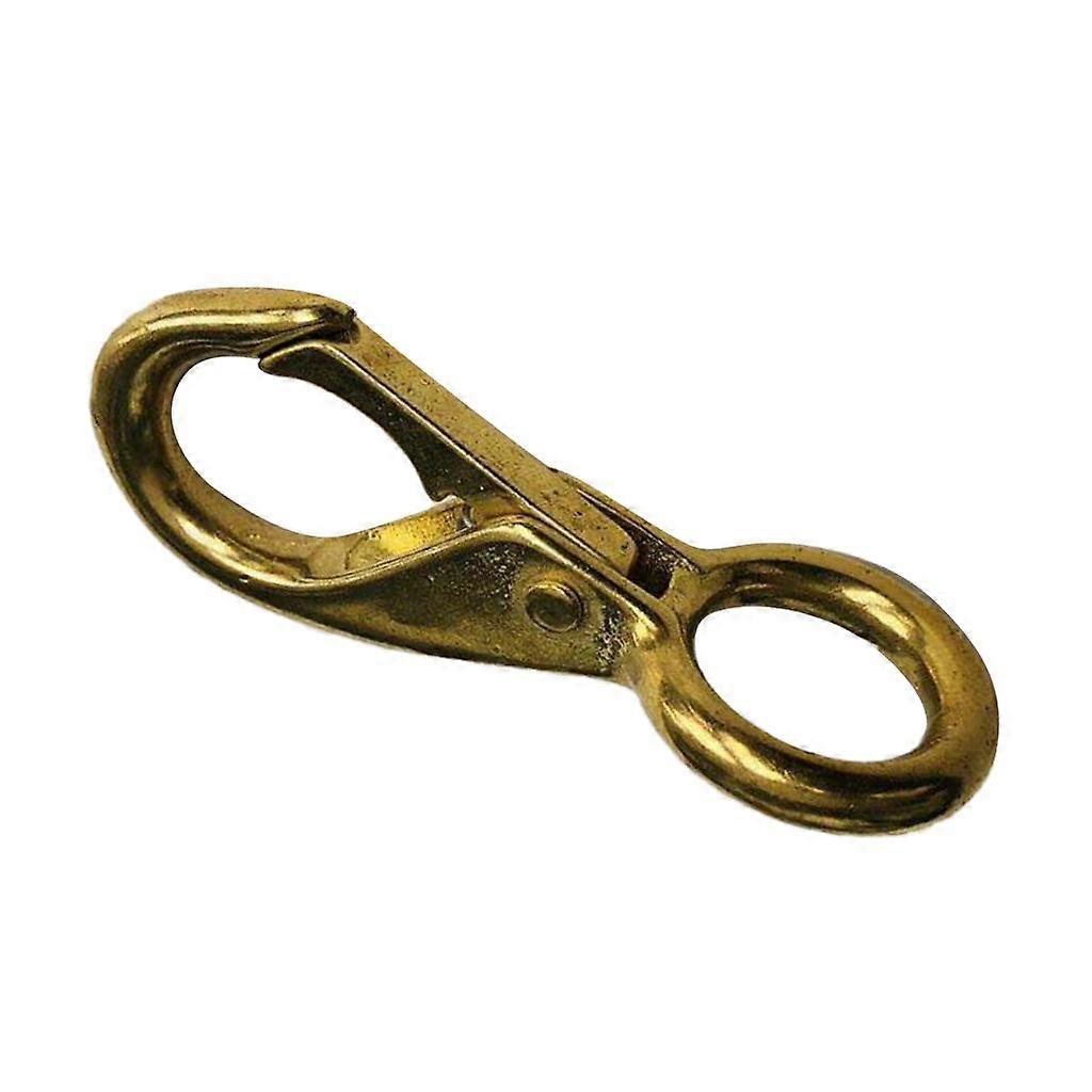 Multi Purpose Brass Marine Boat Spring Snap Hook Buckle with Large Fixed Eye