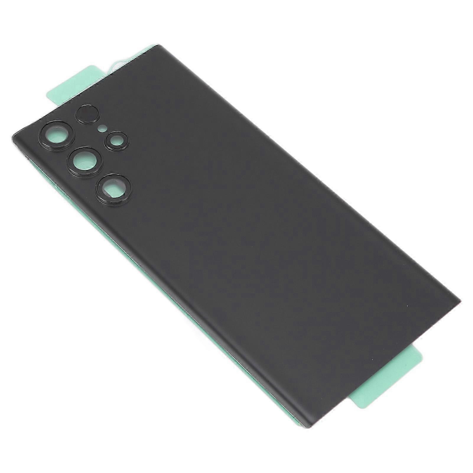 Back Glass Cover Replacement Battery Door Housing Rear Panel for Samsung Galaxy S22 Ultra 5G S908U S908F Black