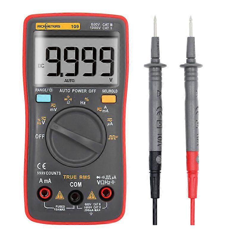 RM109 Digital Multimeter 9999 Counts Square Wave AC DC Voltage Ammeter Current Ohm True-RMS Multimetro Electrical Tester