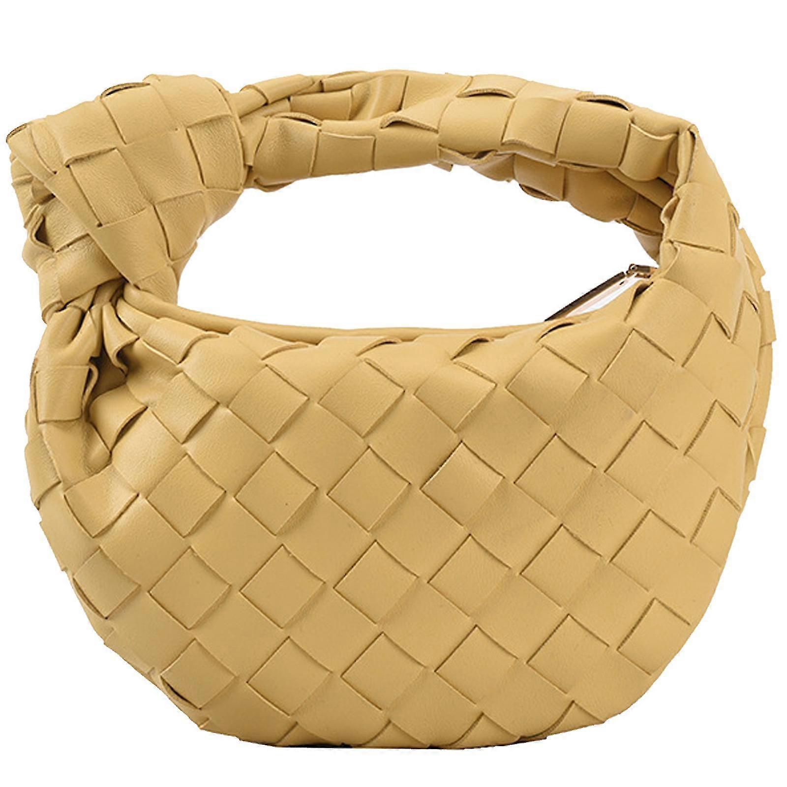 Kvinnor knuten vävd handväska Pu Läder Dumpling Bags Mode designer Ladies Hobo Bag Sommar Axelväska Handväska