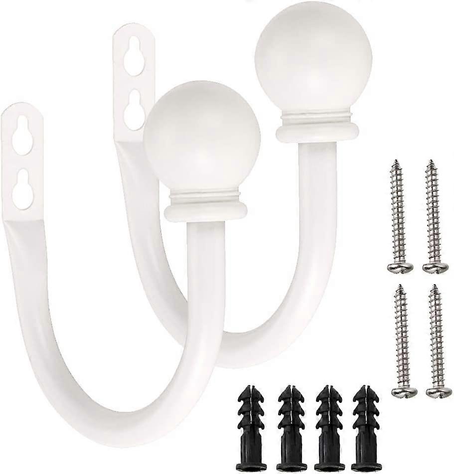 1ペアの金属カーテンフック軽量レトロウォールマウント