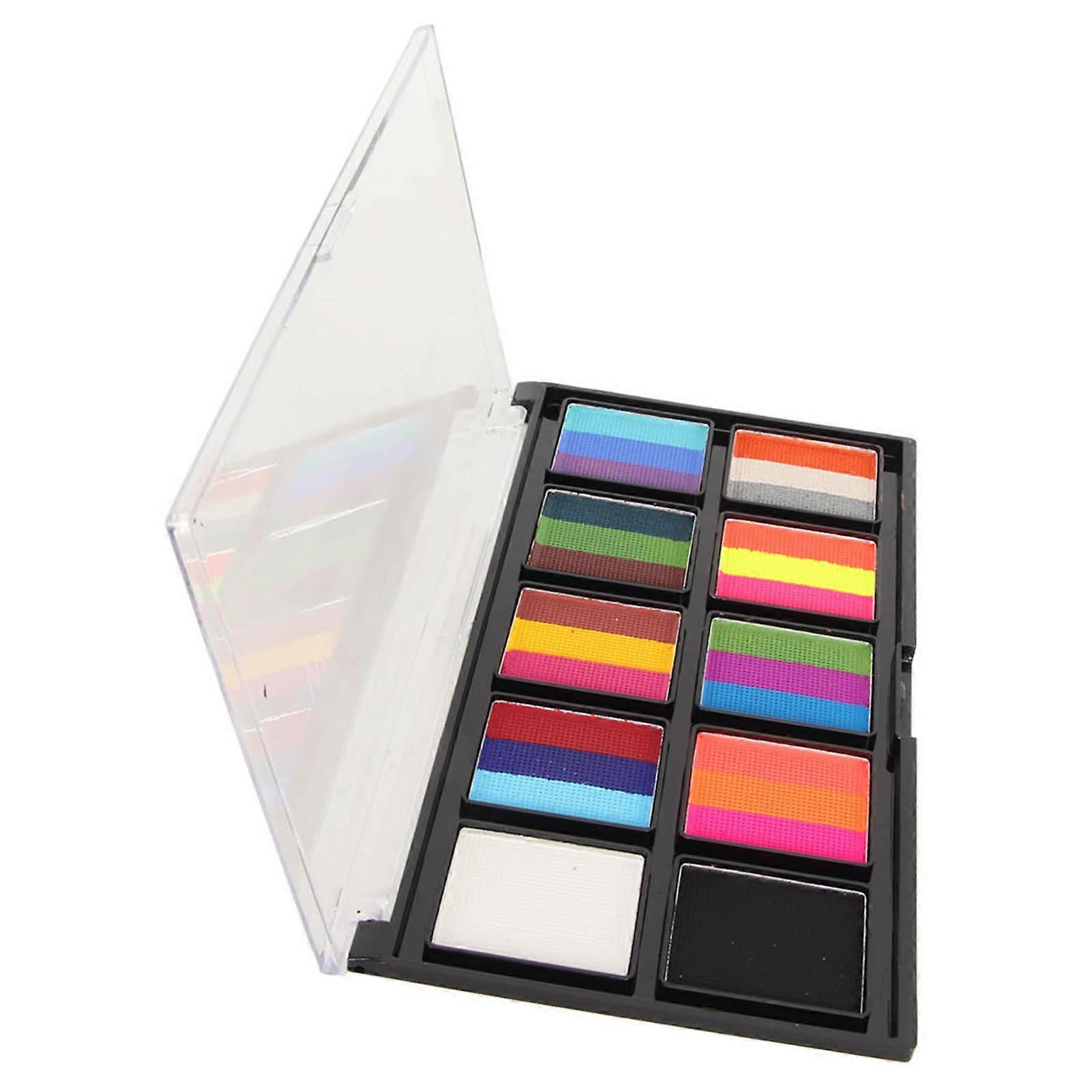 Body Paint Palette Water Based 10 Grids Safe Professional Face Painting Palette For Party Opera Performance