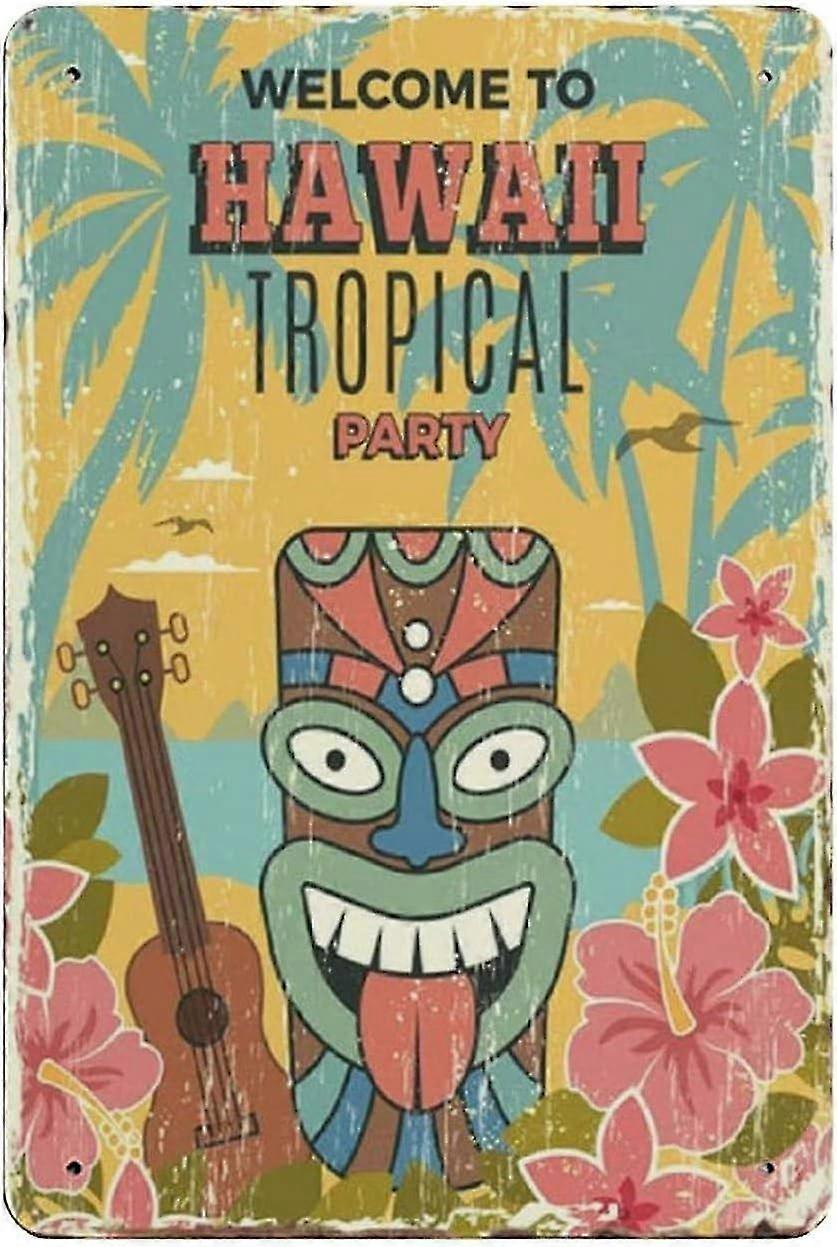 Placa de Lata de Sabor Tropical para Sorvete Decoração de Metal 8x12 Polegadas OU 12x16 Polegadas Modo 1590