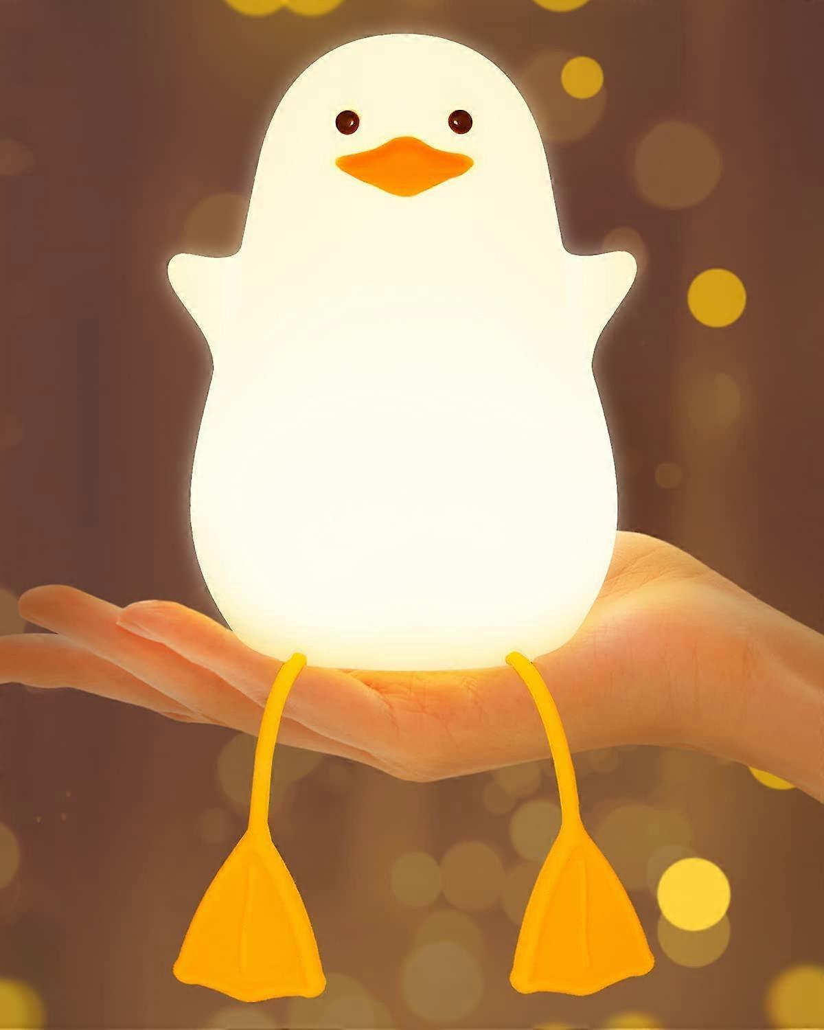 Baicccf Night Light for Kids with 2 Color Changing Mode & Dimming Function, Rechargeable LED Night Light with 20 Minutes Timer & Tap Control - Cute Du