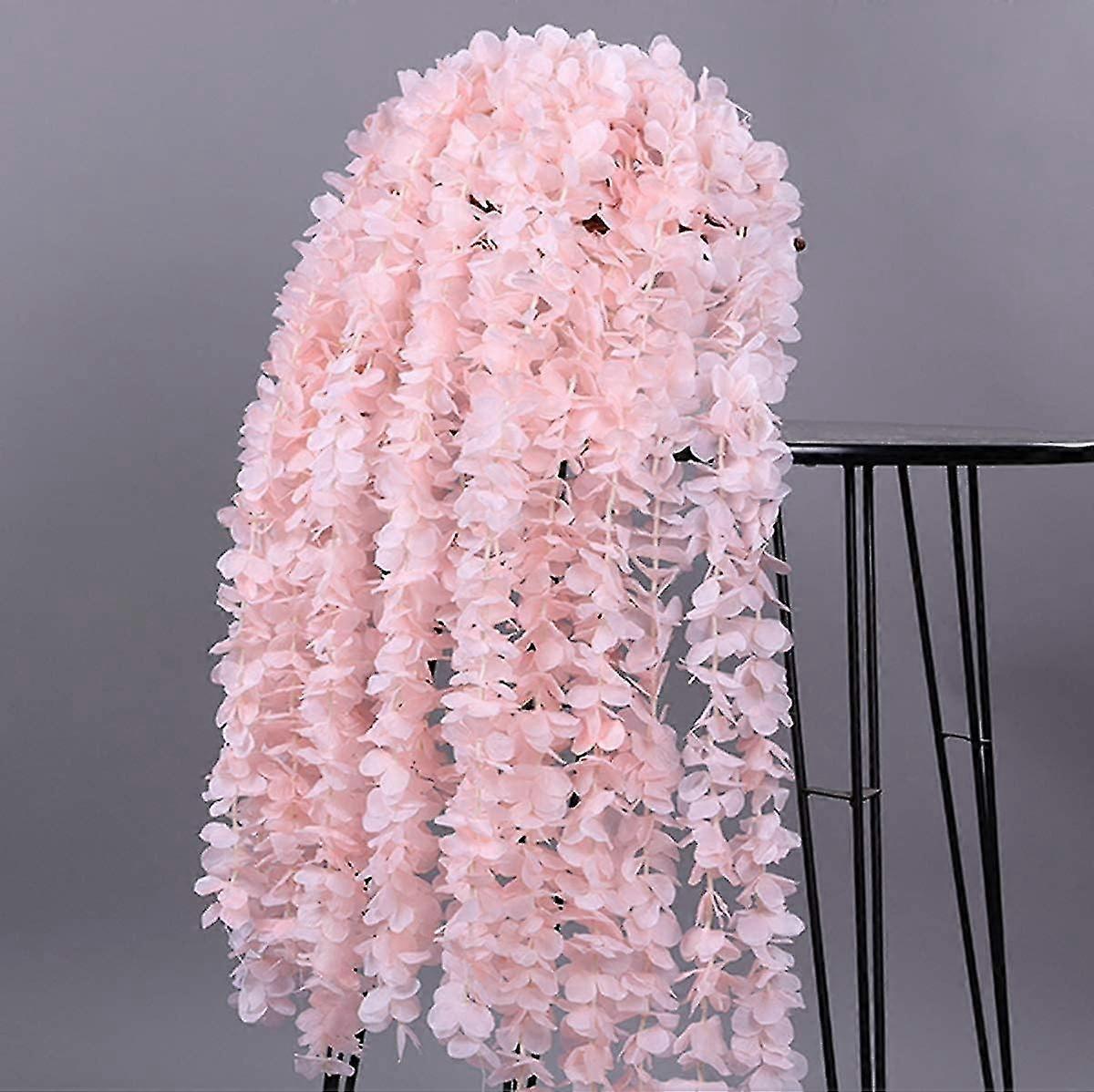 روز - 10 قطع 100 سم إكليل زهرة الحرير الاصطناعي ، إكليل الكوبية الصناعي ، زهور معلقة للحفلات ، الحفل ، الكنيسة ، الحديقة ، ديكور الزفاف