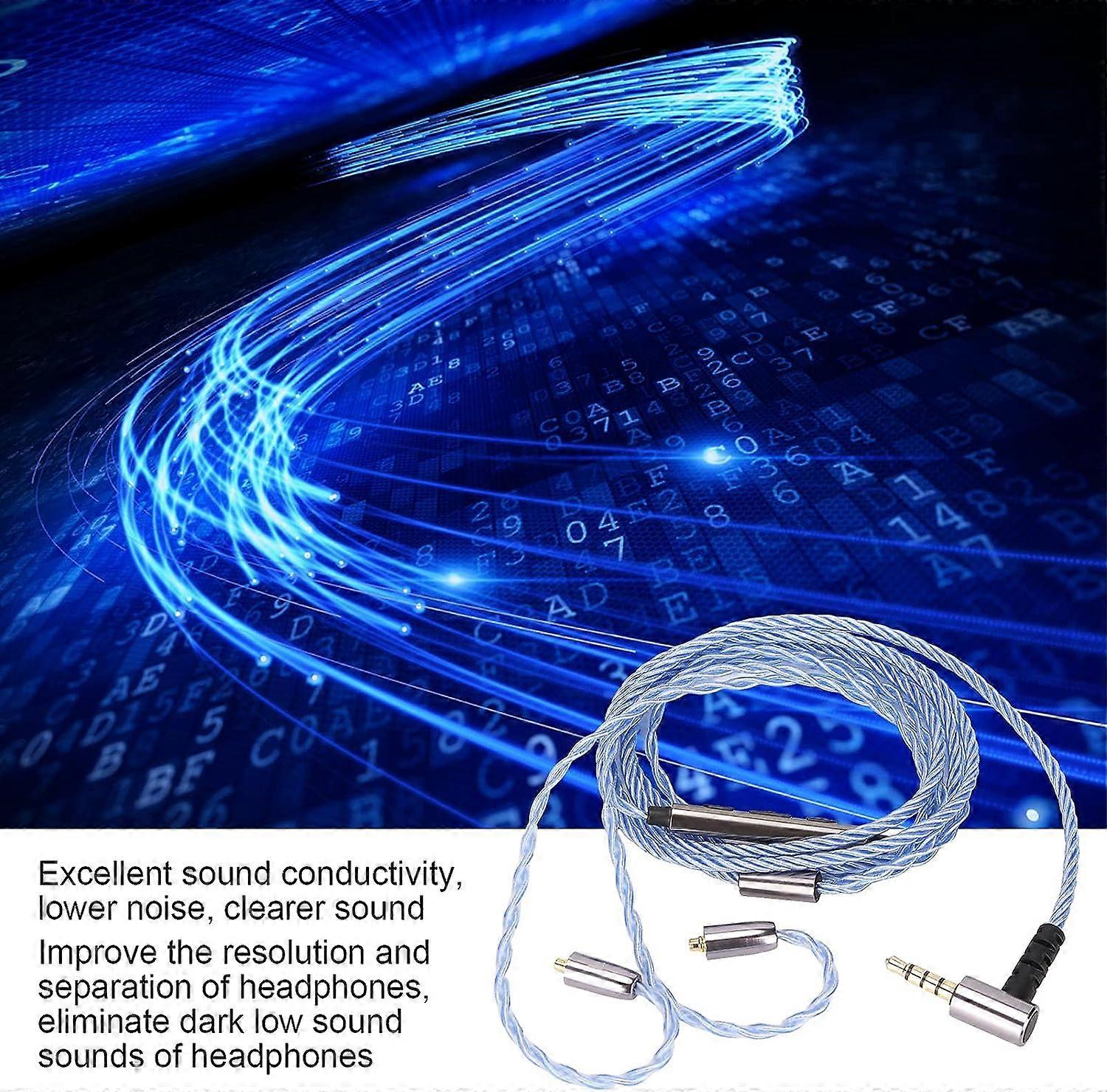 Headphones Cable Replacement Silver Plated Copper Earphone Cable for SE846  SE535 TK200 T100 UE90