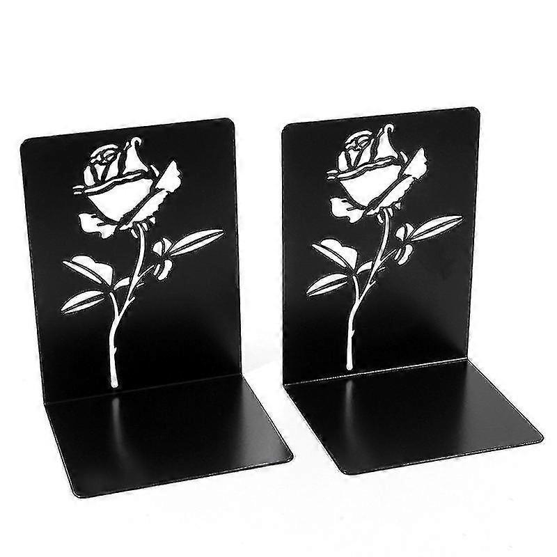 책장용 장미 모양의 금속 책 끝이 있는 중공 책 끝 1쌍