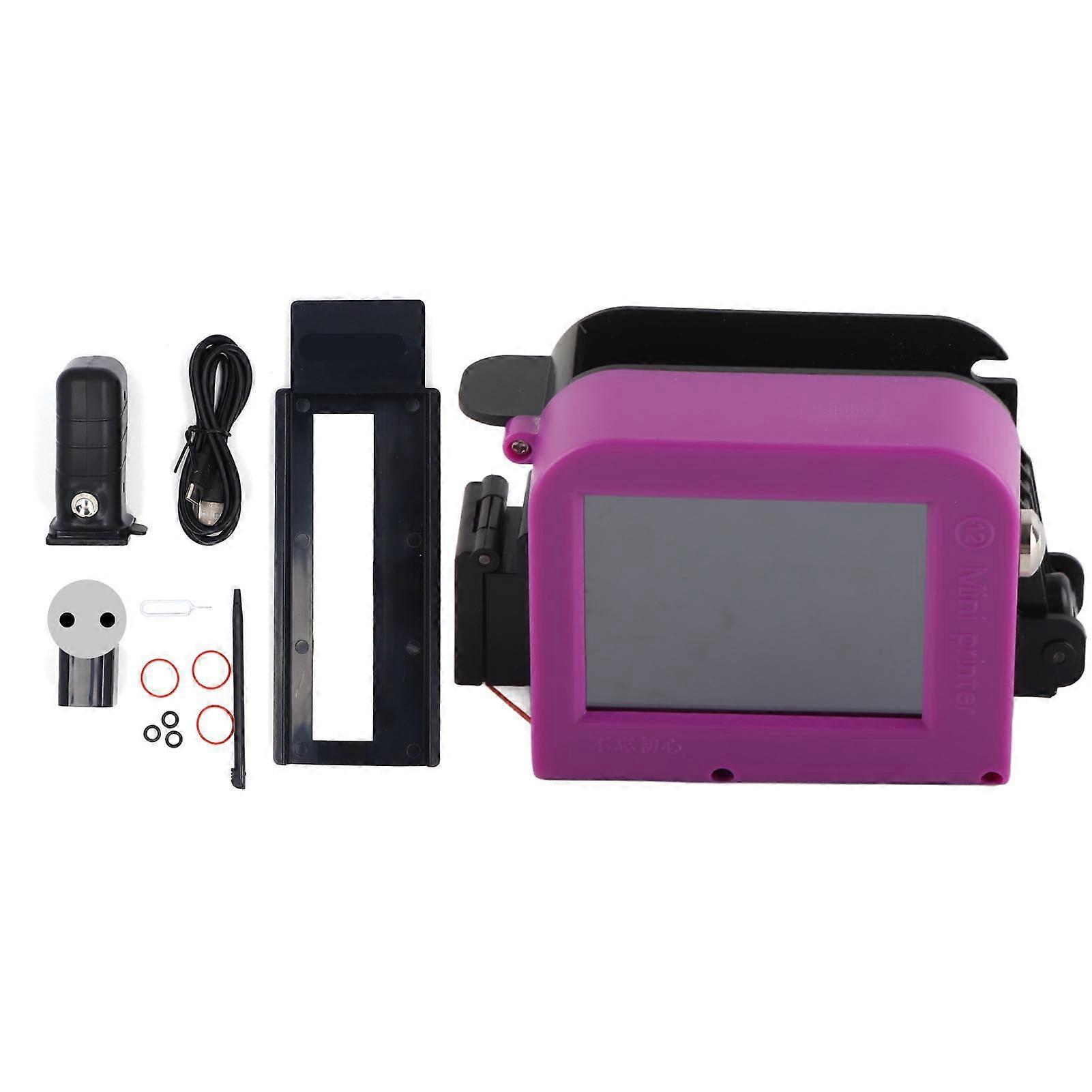 Handheld Inkjet Printer Detachable Portable Mini Smart Inkjet Coding Machine for Production Date QR Code 100 to 240V EU Plug