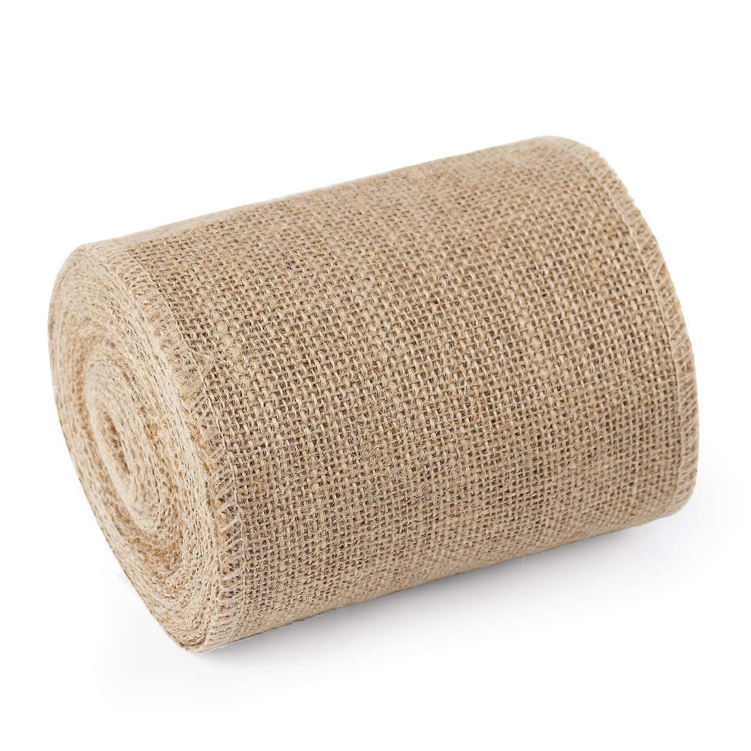 15 cm Wide Hessian Fabric - Rustic Ribbon Roll for Favours, Decoration, DIY, Handmade Crafts, 10 Metres