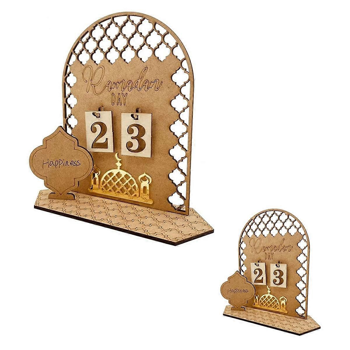 2PCS Ramadan Calendar Countdown - Ramadan Decorations for Home - Ramadan Table Decor - Ramadan Gifts for Kids B
