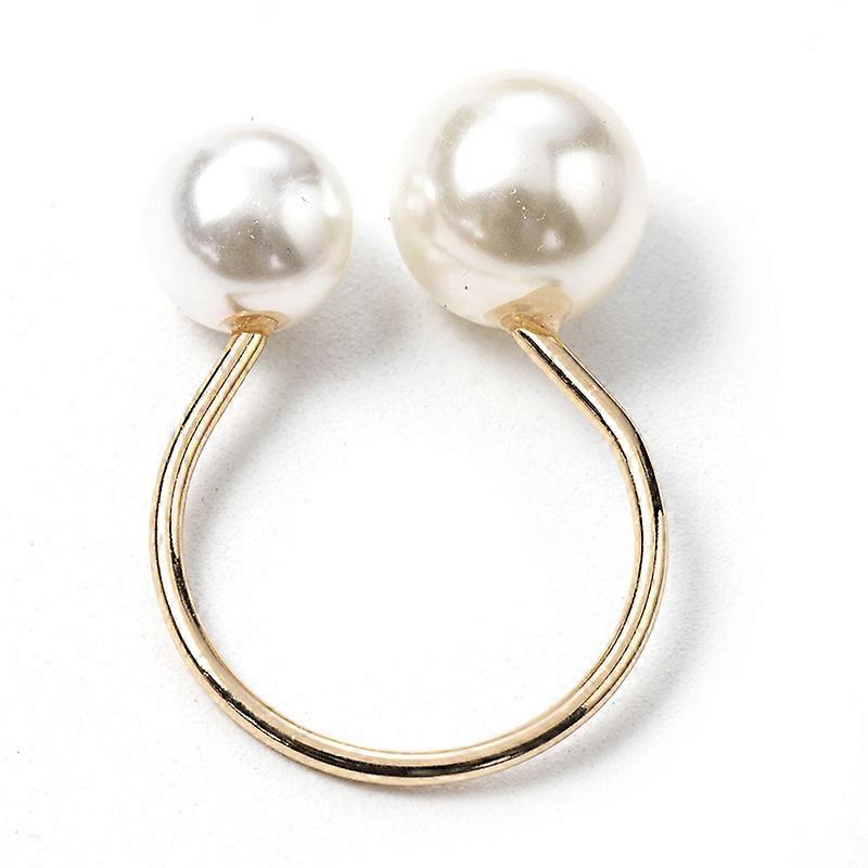 1PC Creative Pearl Napkin Ring The Toast U-shaped Button Ring Napkin Western Buckle Napkin Rings For Home Table Decoration