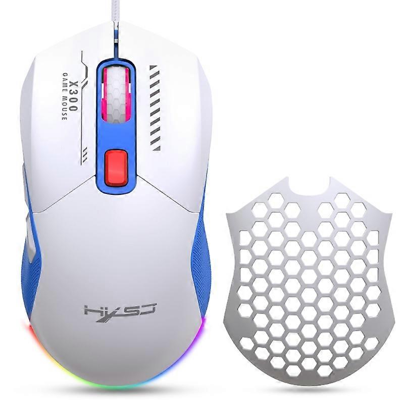 Wire Gaming Mouse 7200DPI Optical Programmable Buttons RGB Honeycomb Mouse