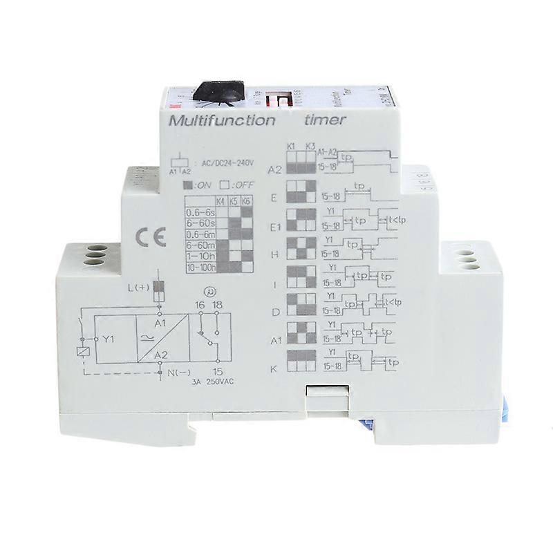1Pc AC/for DC 24-240V DHC19-M Multifunction Timer for Time Relay
