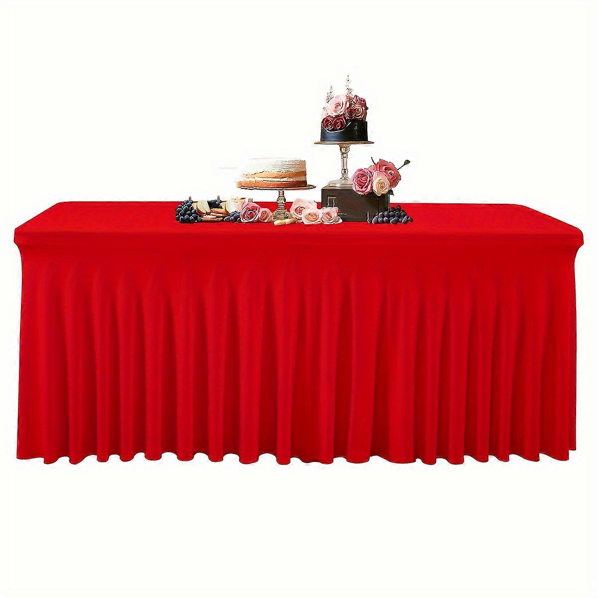 1pc, Polyester Tablecloth, Solid Color Table Skirt, Waterproof And Oil-proof Table Cover, Rectangle Simple Style Table Cloth, For Picnic Or Holiday Pa